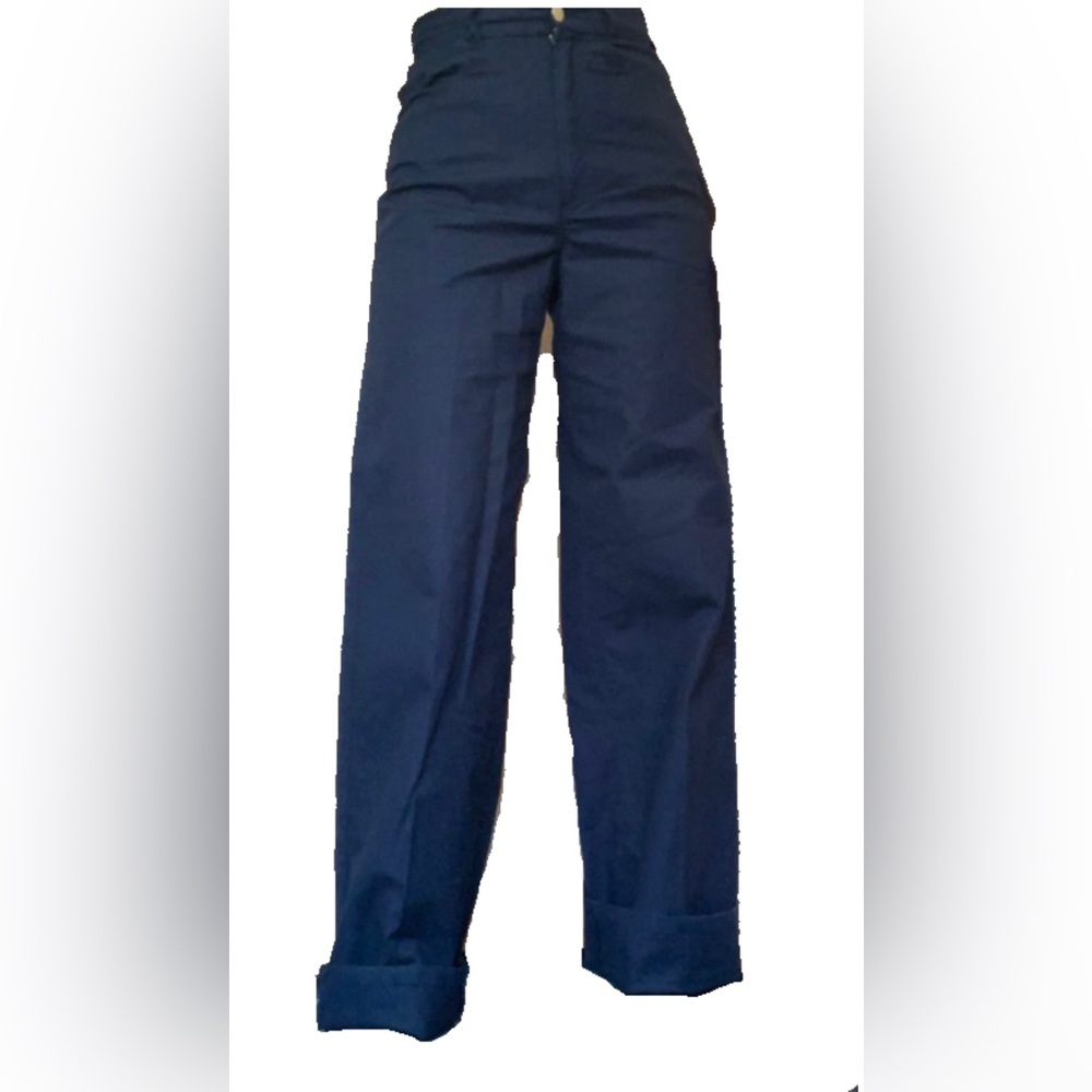 THE SCRIPT Nicola High Rise Wide Leg Blue Pants